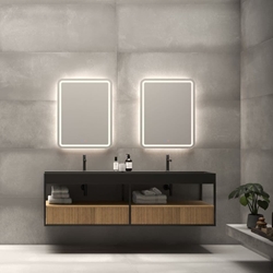 Espejo LED luz retroiluminada con salida frontal modelo GRECIA 60x80 cm - Imagen 2