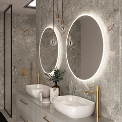 Espejo redondo LED luz retroiluminda modelo BELGICA 50 cm de diametro - Imagen 1