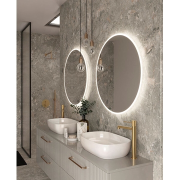 Espejo redondo LED luz retroiluminda modelo BELGICA 50 cm de diametro - Imagen 1