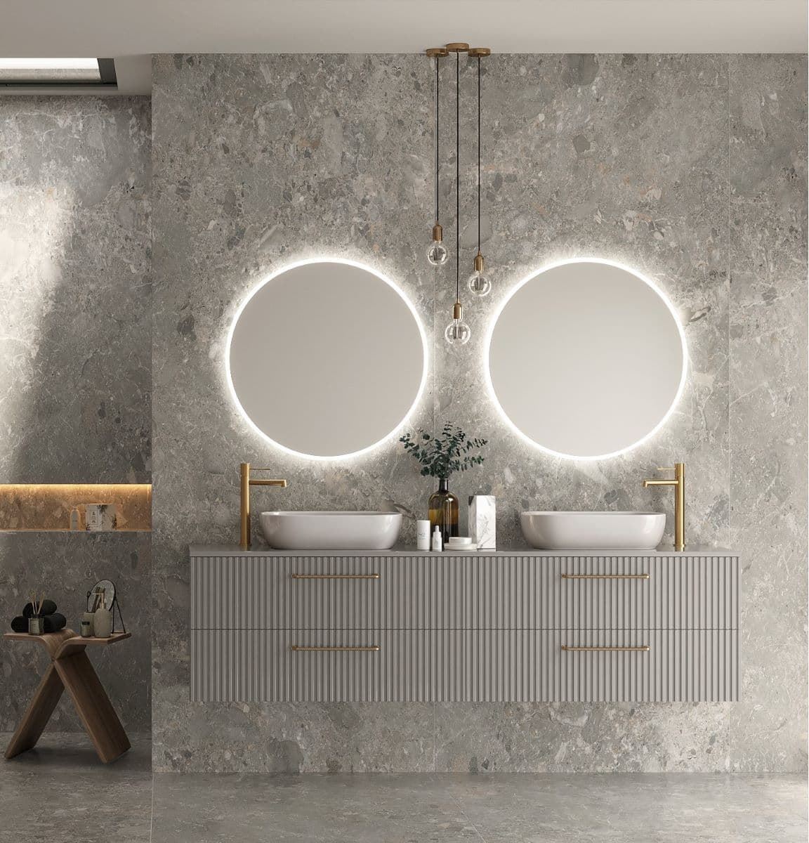 Espejo redondo LED luz retroiluminda modelo BELGICA 60 cm de diametro - Imagen 2