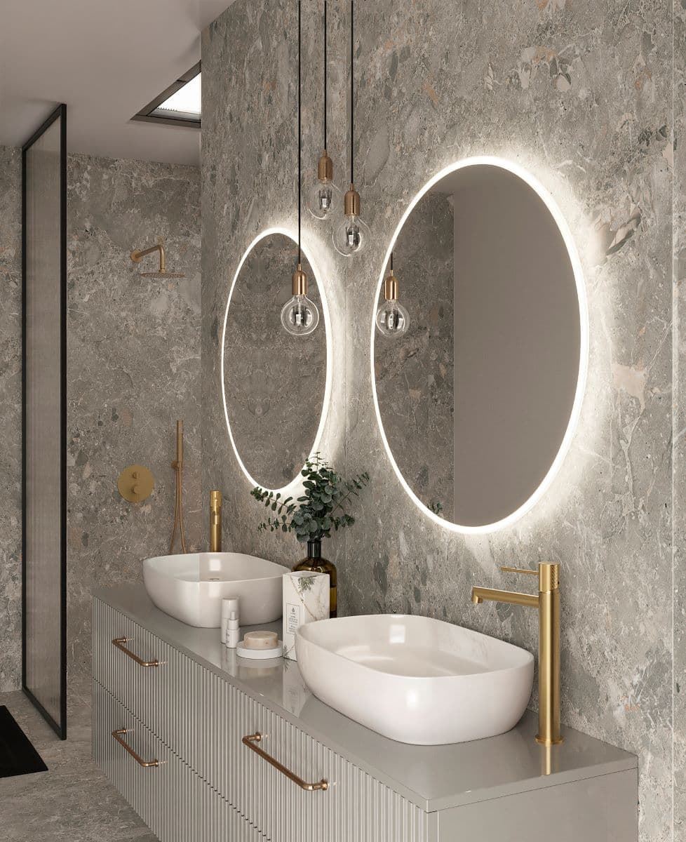 Espejo redondo LED luz retroiluminda modelo BELGICA 70 cm de diametro - Imagen 1