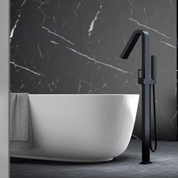 Grifería de bañera exenta monomando acabado negro mate - Imagen 1
