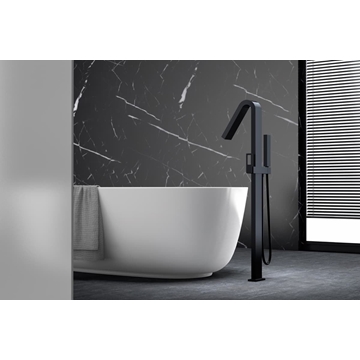 Grifería de bañera exenta monomando acabado negro mate - Imagen 1