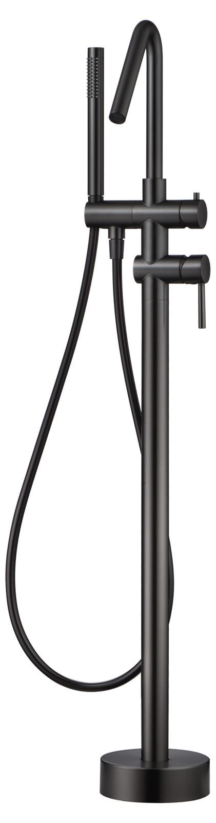 Grifería de bañera exenta monomando serie CÓRCEGA acabado black gun metal - Imagen 3