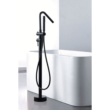 Grifería de bañera exenta monomando serie CÓRCEGA acabado negro mate - Imagen 1