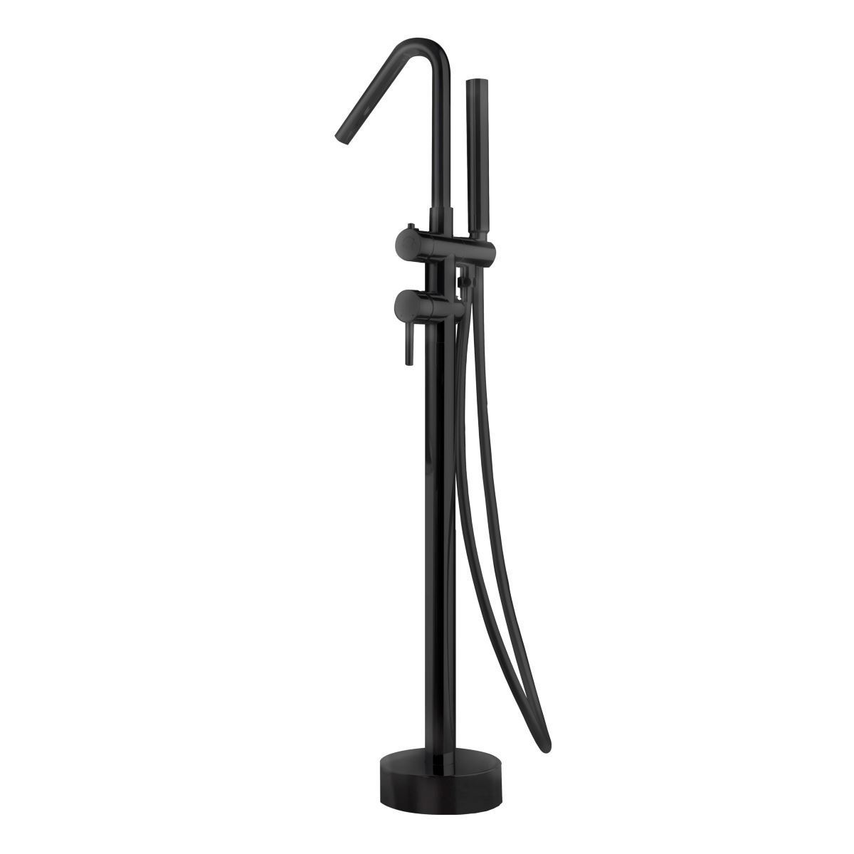 Grifería de bañera exenta monomando serie CÓRCEGA acabado negro mate - Imagen 3