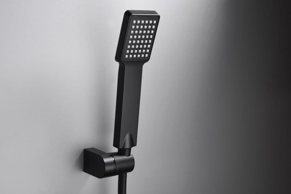 Griferia de bañera monomando serie ART acabado negro-gun metal - Imagen 3