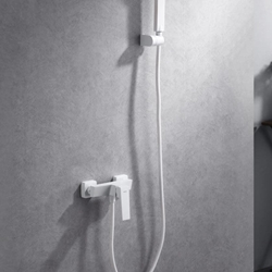 Griferia de baño monomando serie ART acabado blanco - Imagen 1