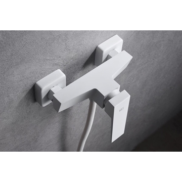 Griferia de baño monomando serie ART acabado blanco - Imagen 2