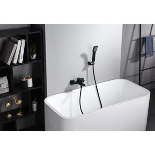 Griferia de baño monomando serie ART acabado negro mate - Imagen 1