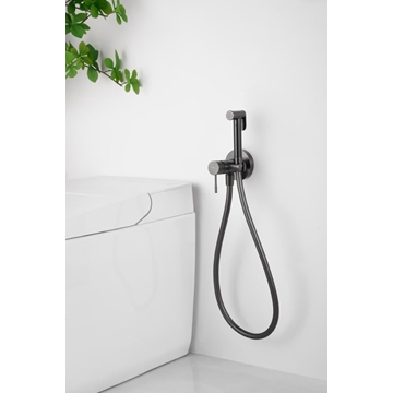 Griferia de bide empotrada GENOVA acabado negro gun metal - Imagen 1