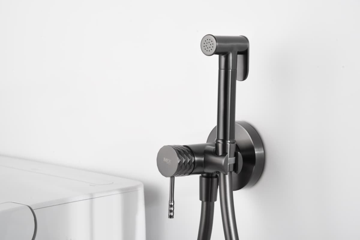 Griferia de bide empotrada GENOVA acabado negro gun metal - Imagen 2