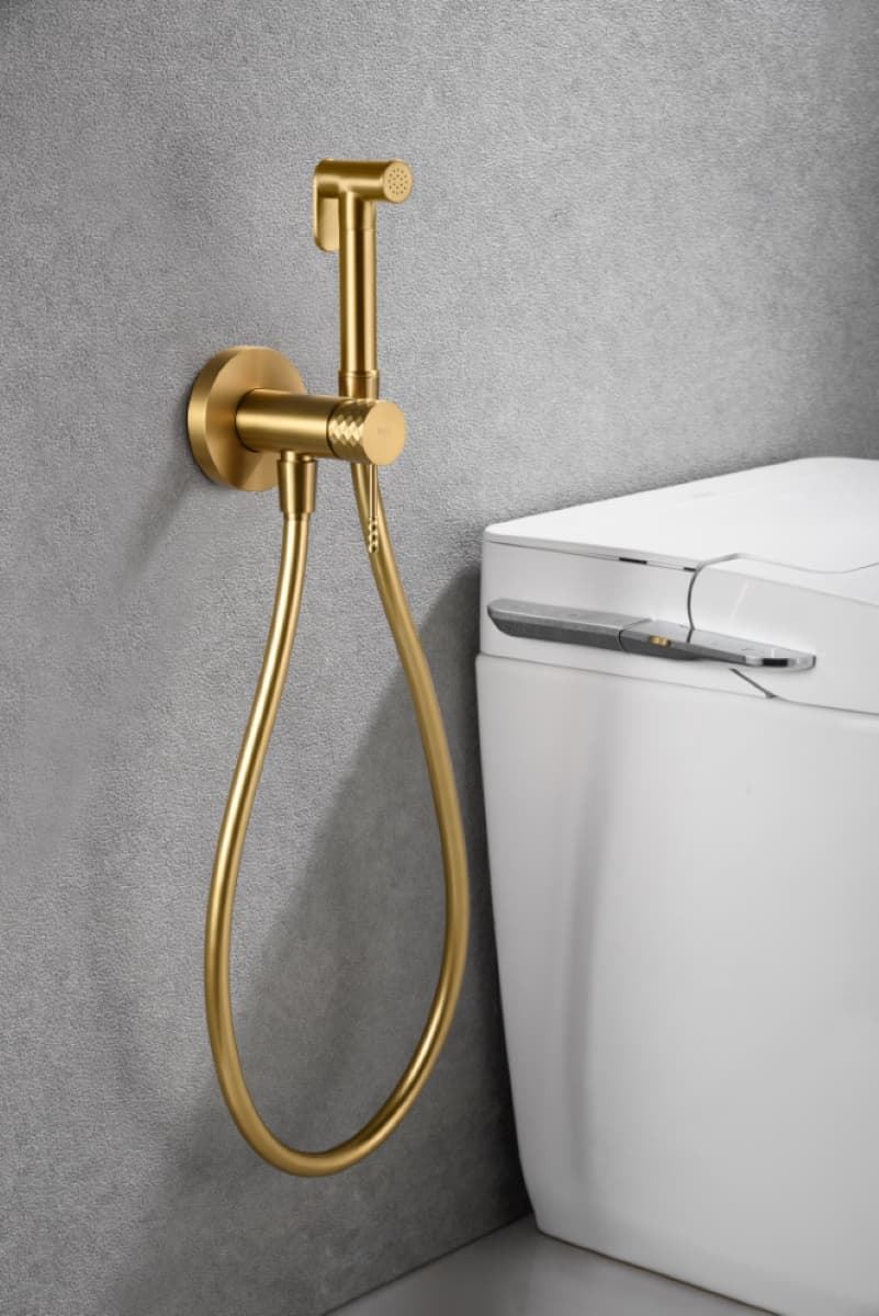 Griferia de bide empotrada GENOVA acabado oro cepillado - Imagen 1