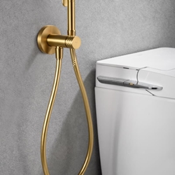 Griferia de bide empotrada GENOVA acabado oro cepillado - Imagen 1