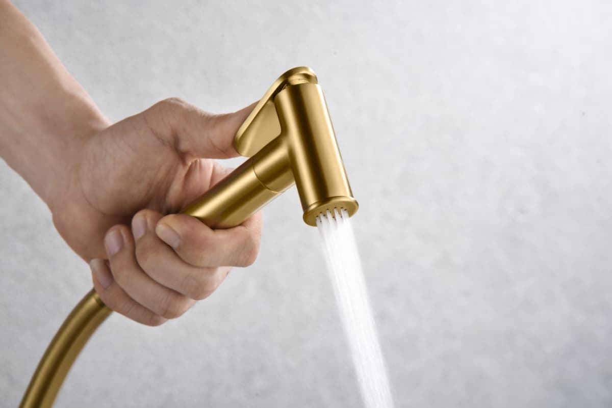 Griferia de bide empotrada GENOVA acabado oro cepillado - Imagen 2