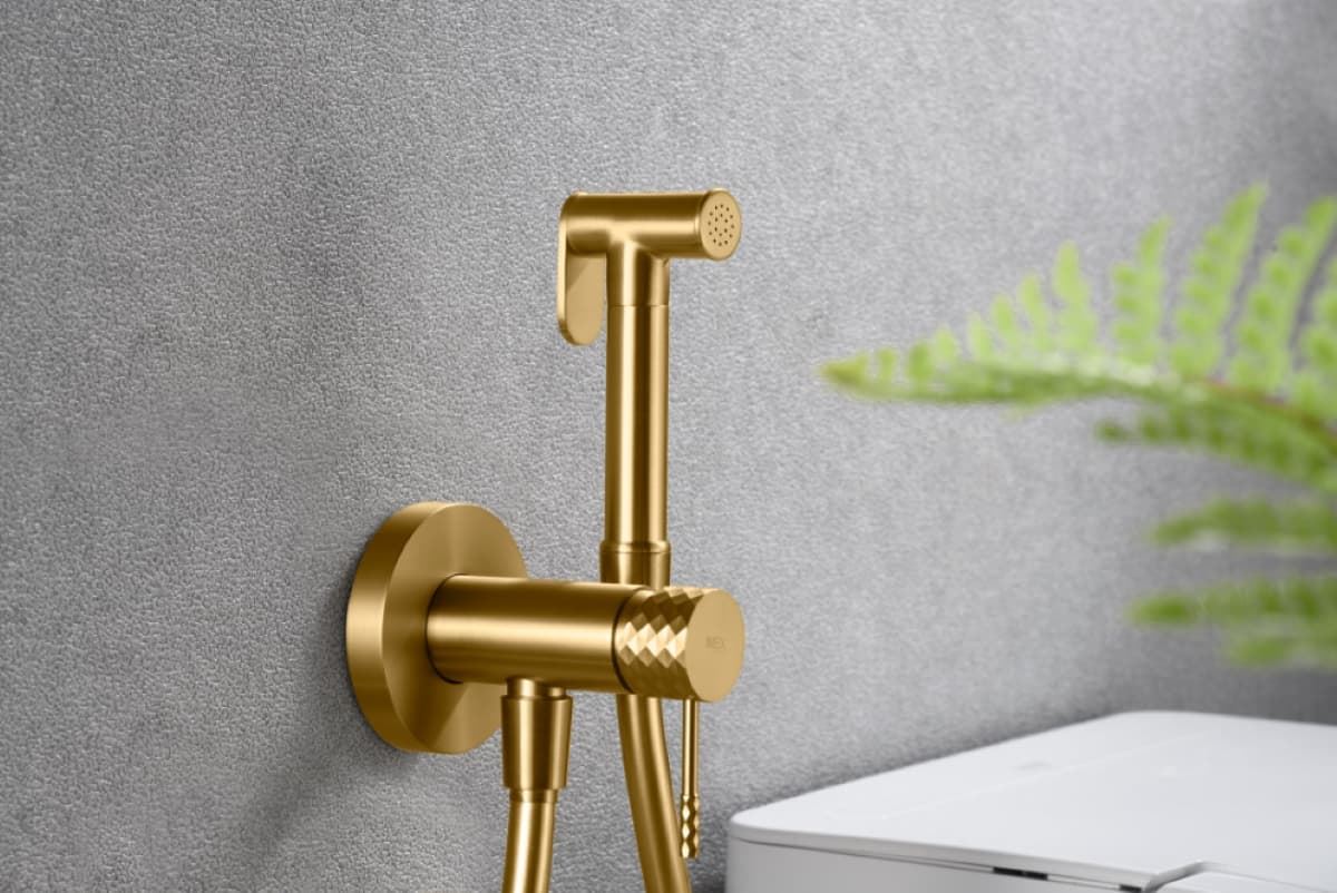 Griferia de bide empotrada GENOVA acabado oro cepillado - Imagen 3