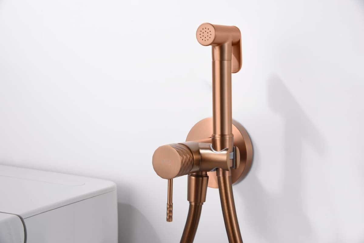 Griferia de bide empotrada GENOVA acabado oro rosa cepillado - Imagen 2