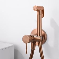 Griferia de bide empotrada GENOVA acabado oro rosa cepillado - Imagen 2