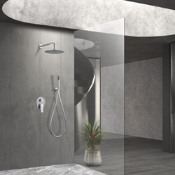 Griferia monomando empotrada serie DELOS acabado acero S.316 - Imagen 1