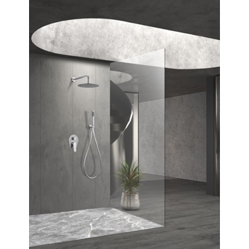 Griferia monomando empotrada serie DELOS acabado acero S.316 - Imagen 1