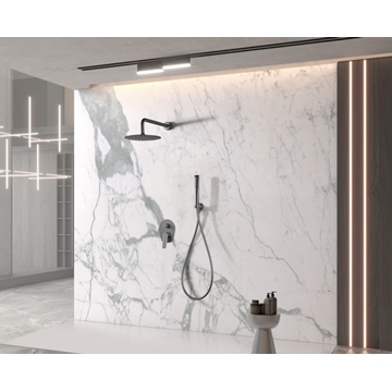 Griferia monomando empotrada serie DELOS acabado black gun metal - Imagen 1