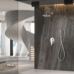 Griferia monomando empotrada serie DELOS acabado cromo - Imagen 1