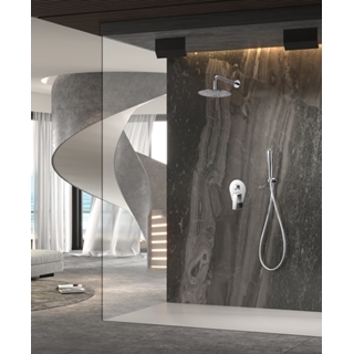 Griferia monomando empotrada serie DELOS acabado cromo - Imagen 1