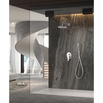 Griferia monomando empotrada serie DELOS acabado cromo - Imagen 1