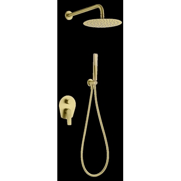 Griferia monomando empotrada serie DELOS acabado oro cepillado - Imagen 2