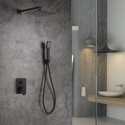 Griferia monomando empotrada serie DUBLIN acabado negro mate - Imagen 1