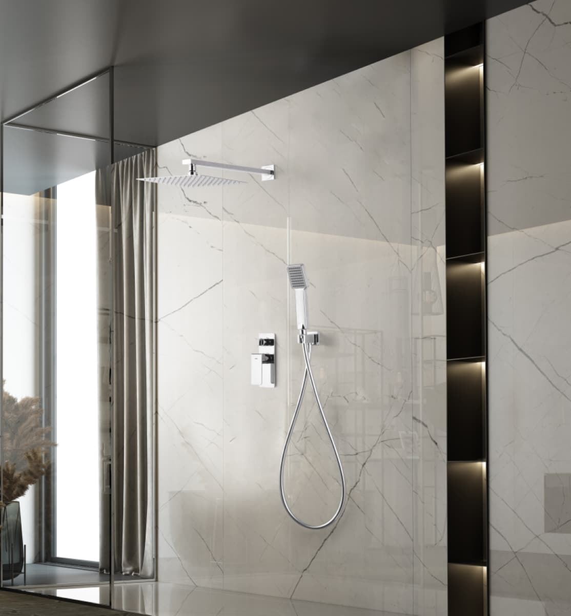 Griferia monomando empotrada serie FIYI acabado cromo - Imagen 1