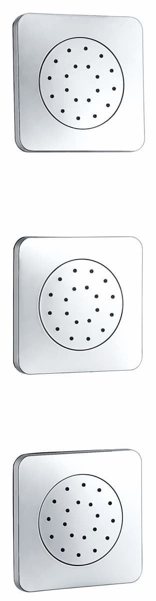 Griferia monomando empotrada serie FORMENTERA acabado cromo 3 jets orientables - Imagen 4