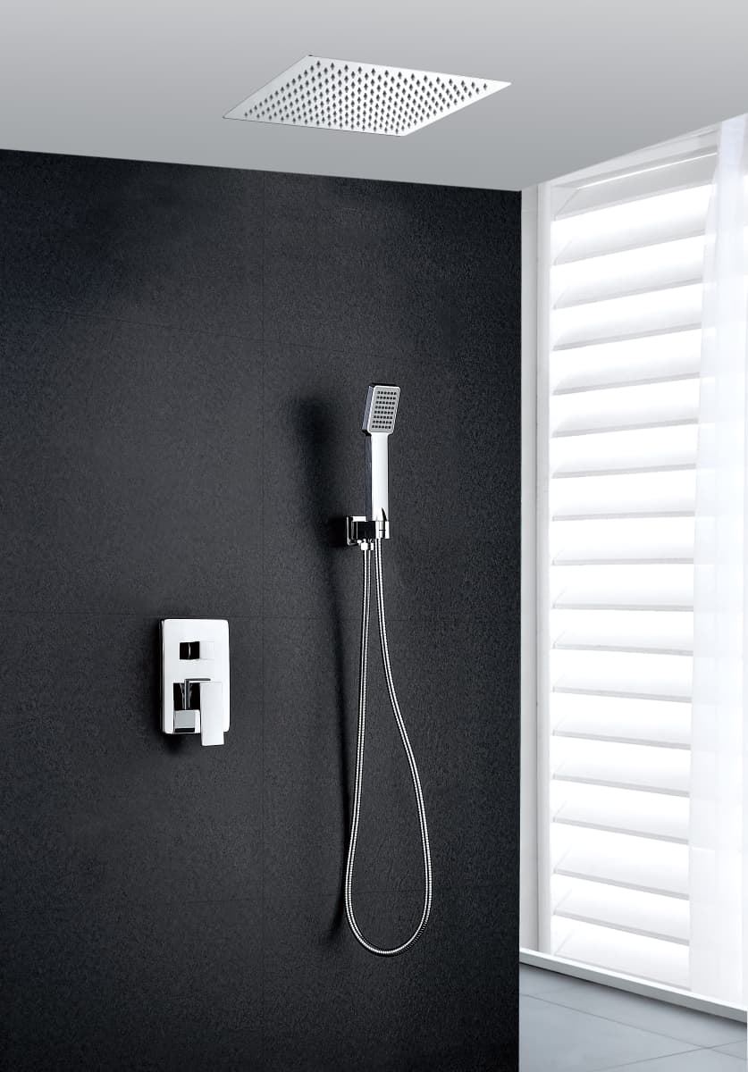 Griferia monomando empotrada serie GALES acabado cromo (Encastrado a techo) - Imagen 1