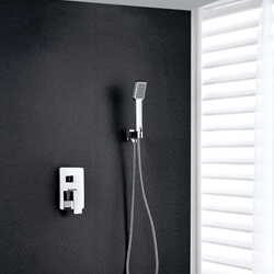 Griferia monomando empotrada serie GALES acabado cromo (Encastrado a techo) - Imagen 1