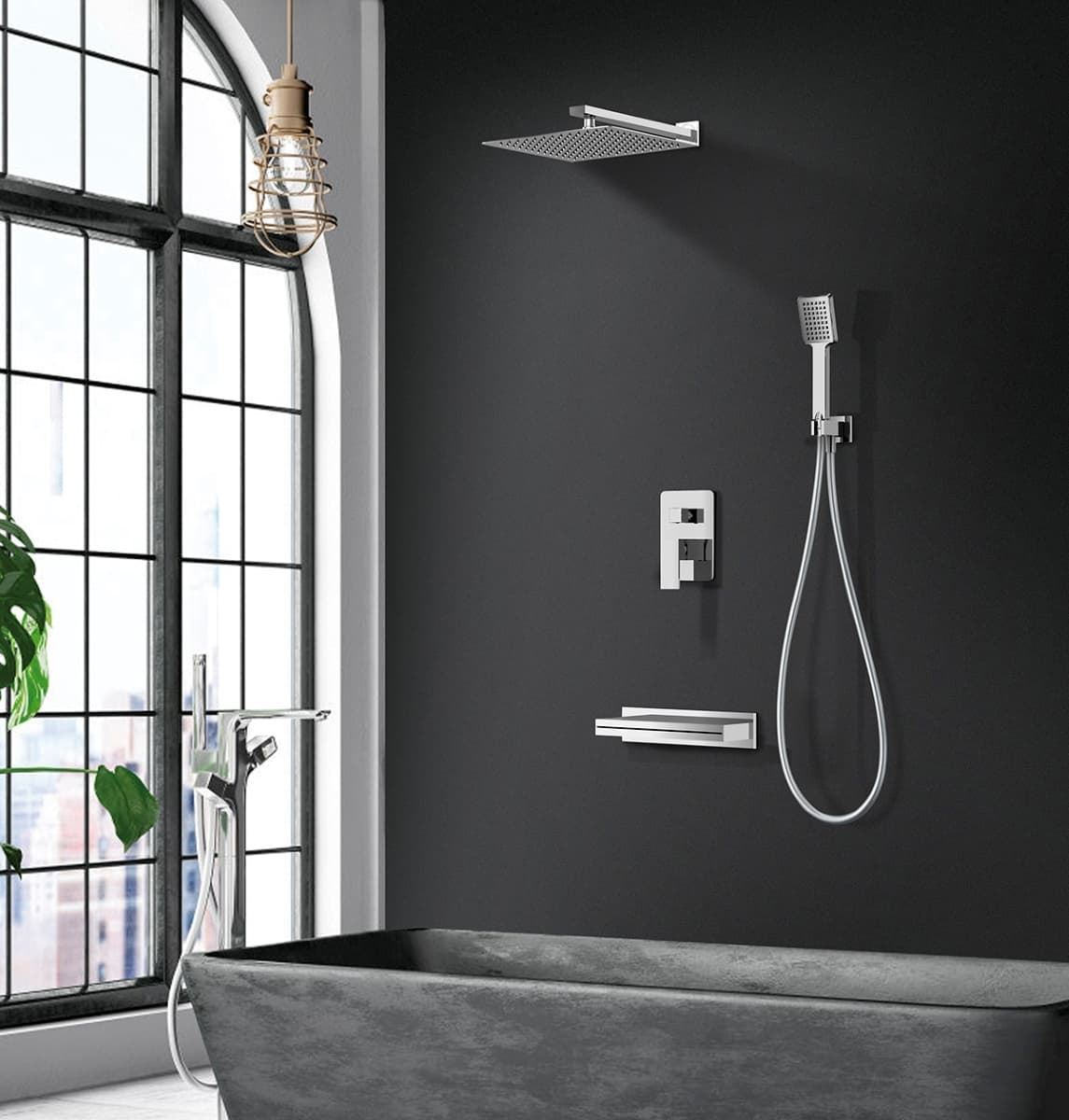 Griferia monomando empotrada serie JAVA acabado cromo - Imagen 1