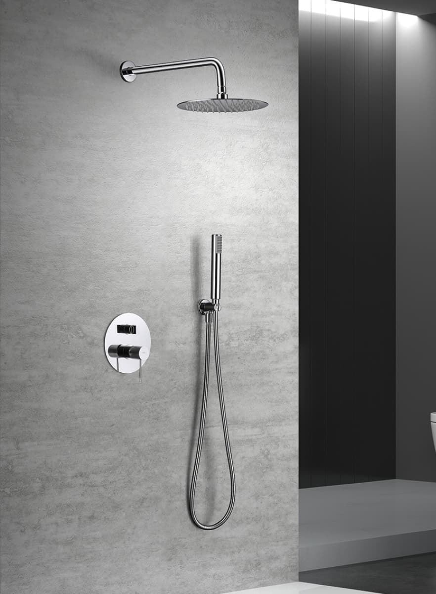 Griferia monomando empotrada serie LINE acabado cromo - Imagen 1