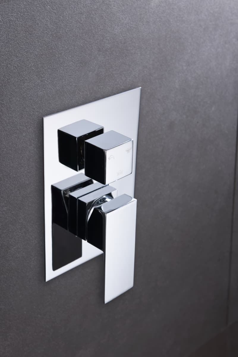 Griferia monomando empotrada serie MÁLAGA acabado cromo Incluye premarco a techo - Imagen 3