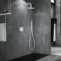 Griferia monomando empotrada serie MILOS acabado blanco mate - Imagen 1