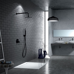 Griferia monomando empotrada serie MILOS acabado negro mate - Imagen 1