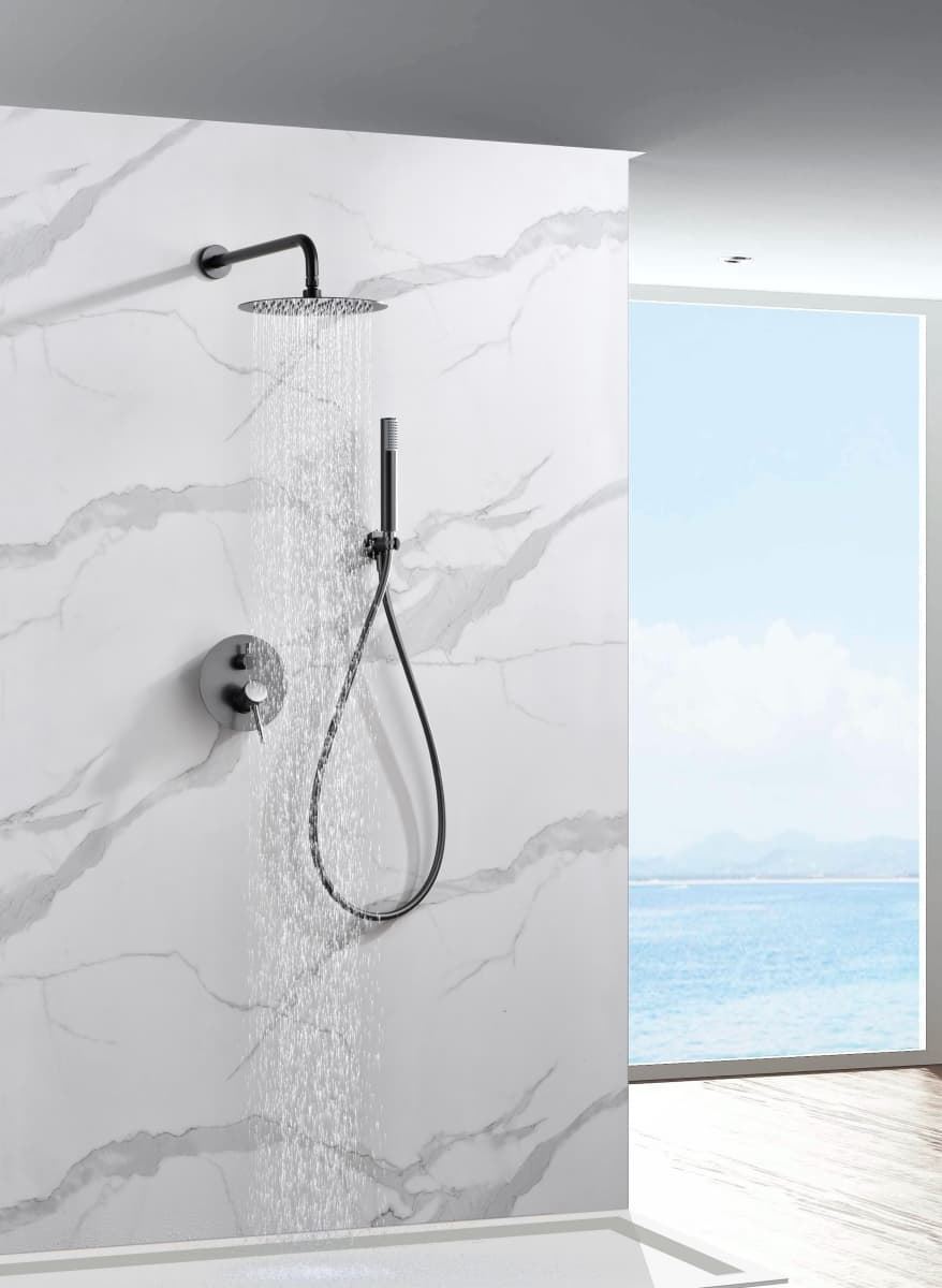 Griferia monomando empotrada serie MONZA acabado black gun metal - Imagen 1