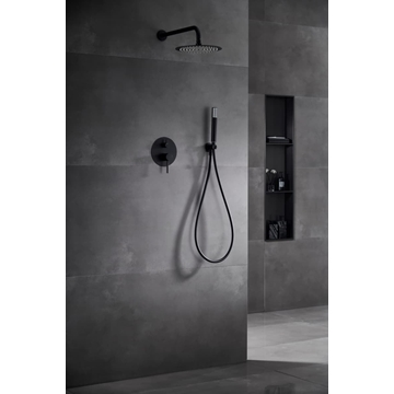 Griferia monomando empotrada serie MONZA acabado negro mate - Imagen 1