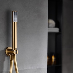 Griferia monomando empotrada serie MONZA acabado oro cepillado - Imagen 2