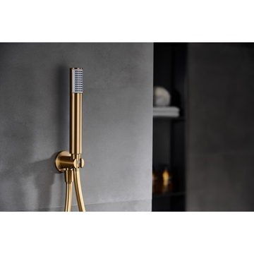 Griferia monomando empotrada serie MONZA acabado oro cepillado - Imagen 2