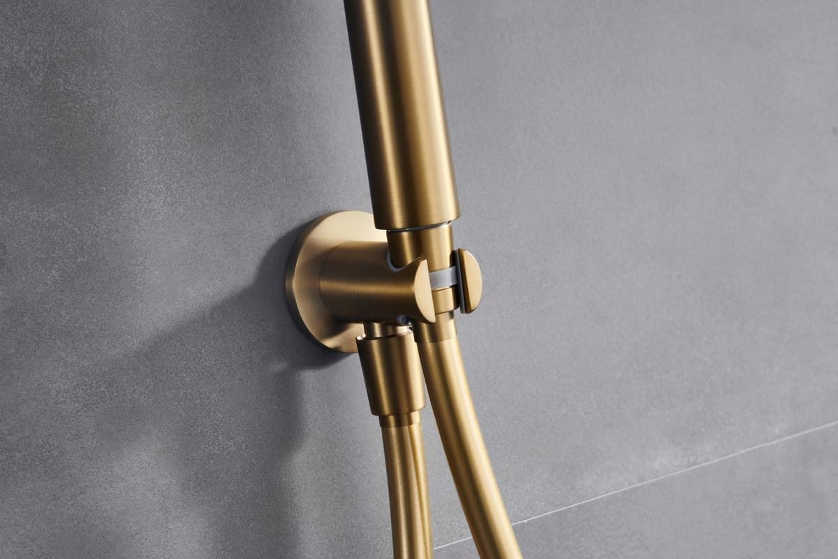 Griferia monomando empotrada serie MONZA acabado oro cepillado - Imagen 4