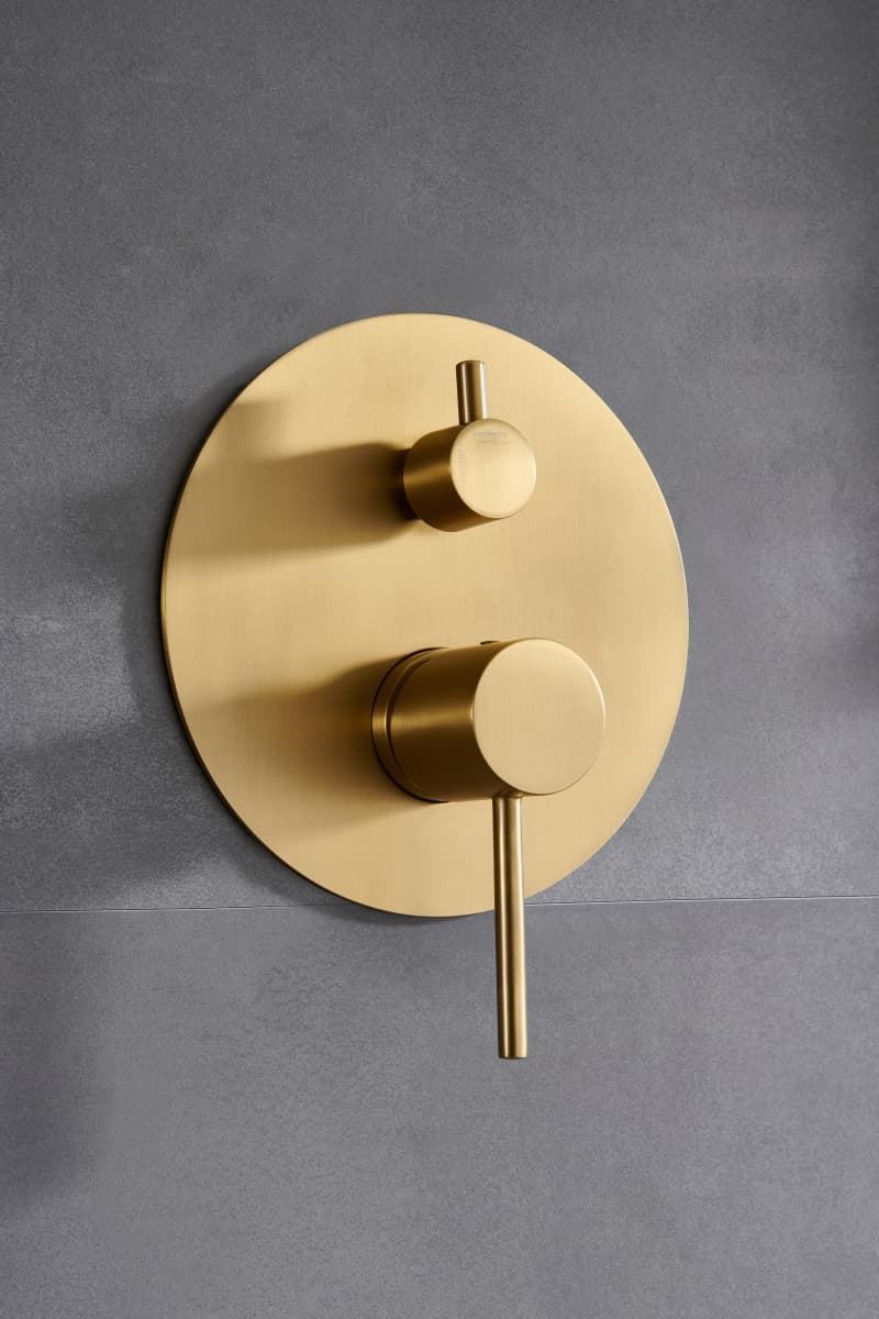 Griferia monomando empotrada serie MONZA acabado oro cepillado - Imagen 6