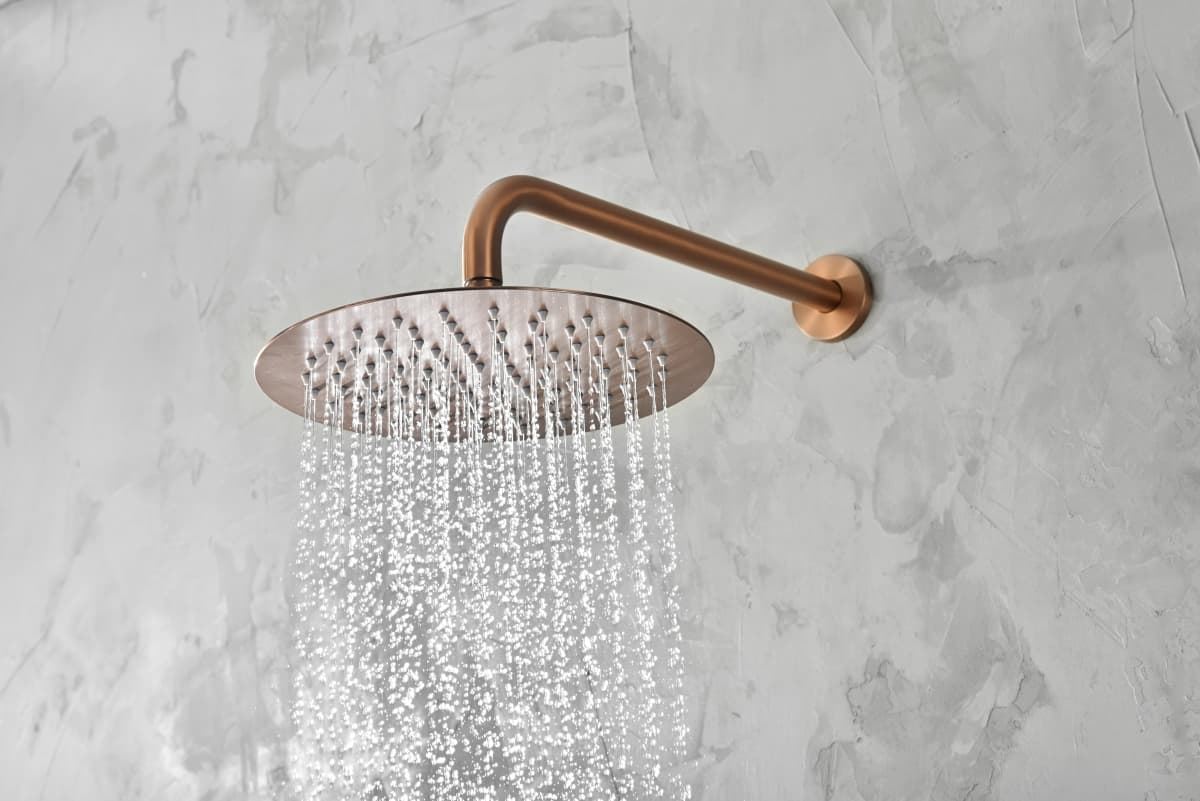 Griferia monomando empotrada serie MONZA acabado oro rosa cepillado - Imagen 3