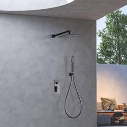 Griferia monomando empotrada serie PISA acabado black gun metal - Imagen 1