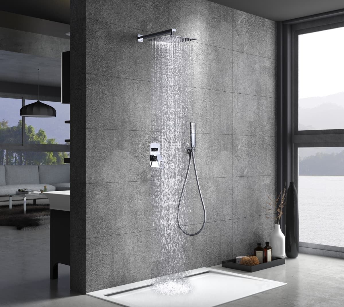 Griferia monomando empotrada serie SUECIA acabado cromo - Imagen 1