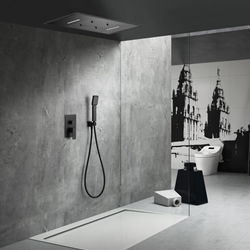 Griferia monomando empotrada serie SUMATRA acabado negro mate con premarco incluído - Imagen 1