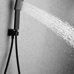 Griferia monomando empotrada serie VOLGA acabado negro mate (Encastrado a techo) - Imagen 2